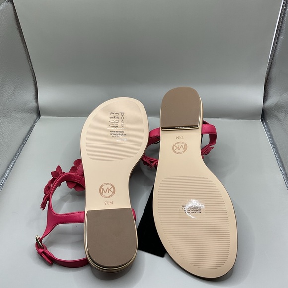 Michael Kors Tricia Floral Thong Sandal Deep Pink Size 7.5 New in Box - Picture 3 of 9